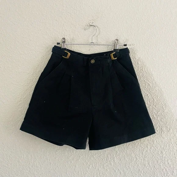 Vintage Newport News High Rise Black Shorts 100% Cotton - Picture 2 of 11